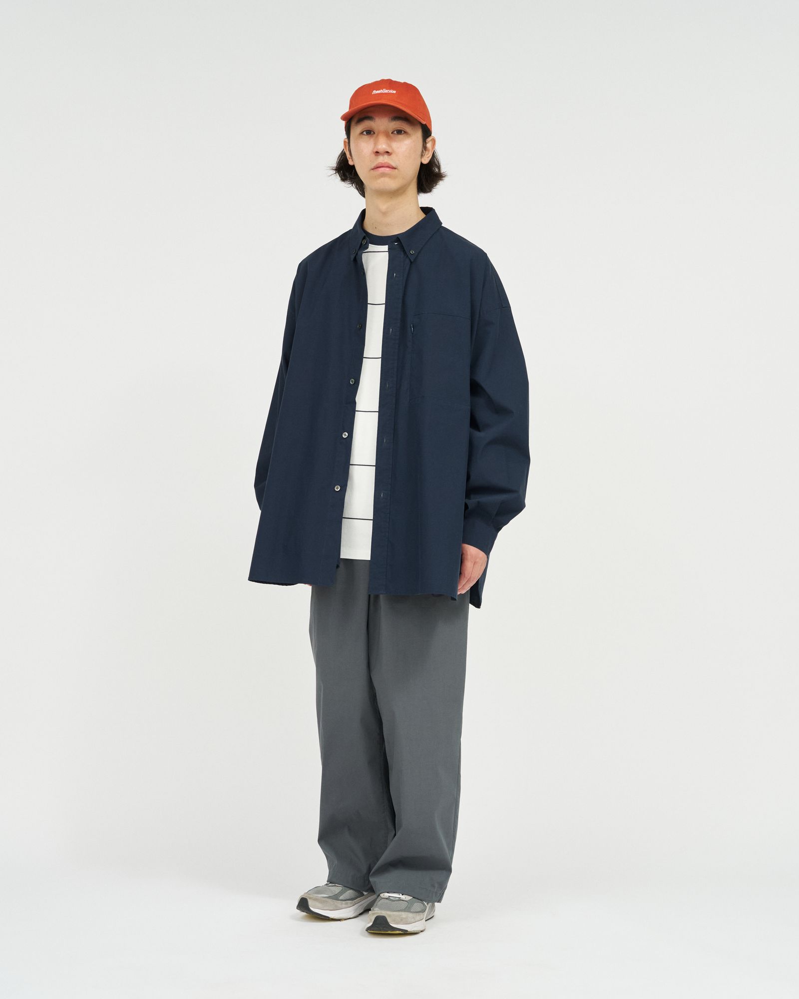 フレッシュサービス SOLOTEX® TYPEWRITER UTILITY L/S B.D SHIRT(FSC261-50202)NAVY★2月28日(土)発売