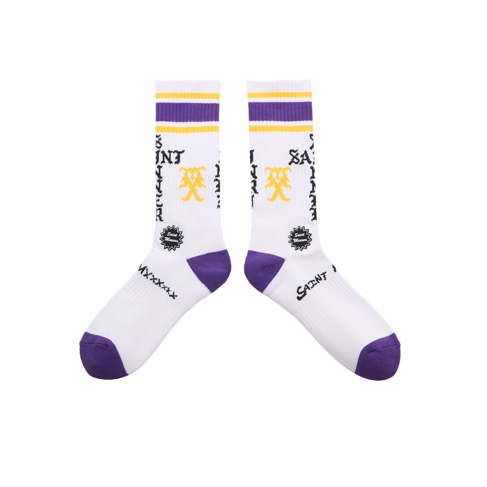 セントマイケル SINNER SOCKS (SM-HR1-0000-110)WHITE/PURPLE★10月11日(土)発売！