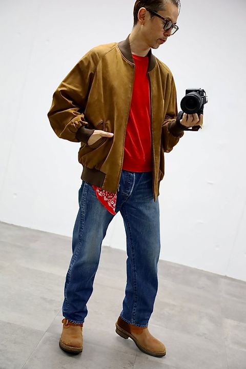 A.PRESSE Washed Denim Pants E"BLEACH"スタイル2025.10.12.