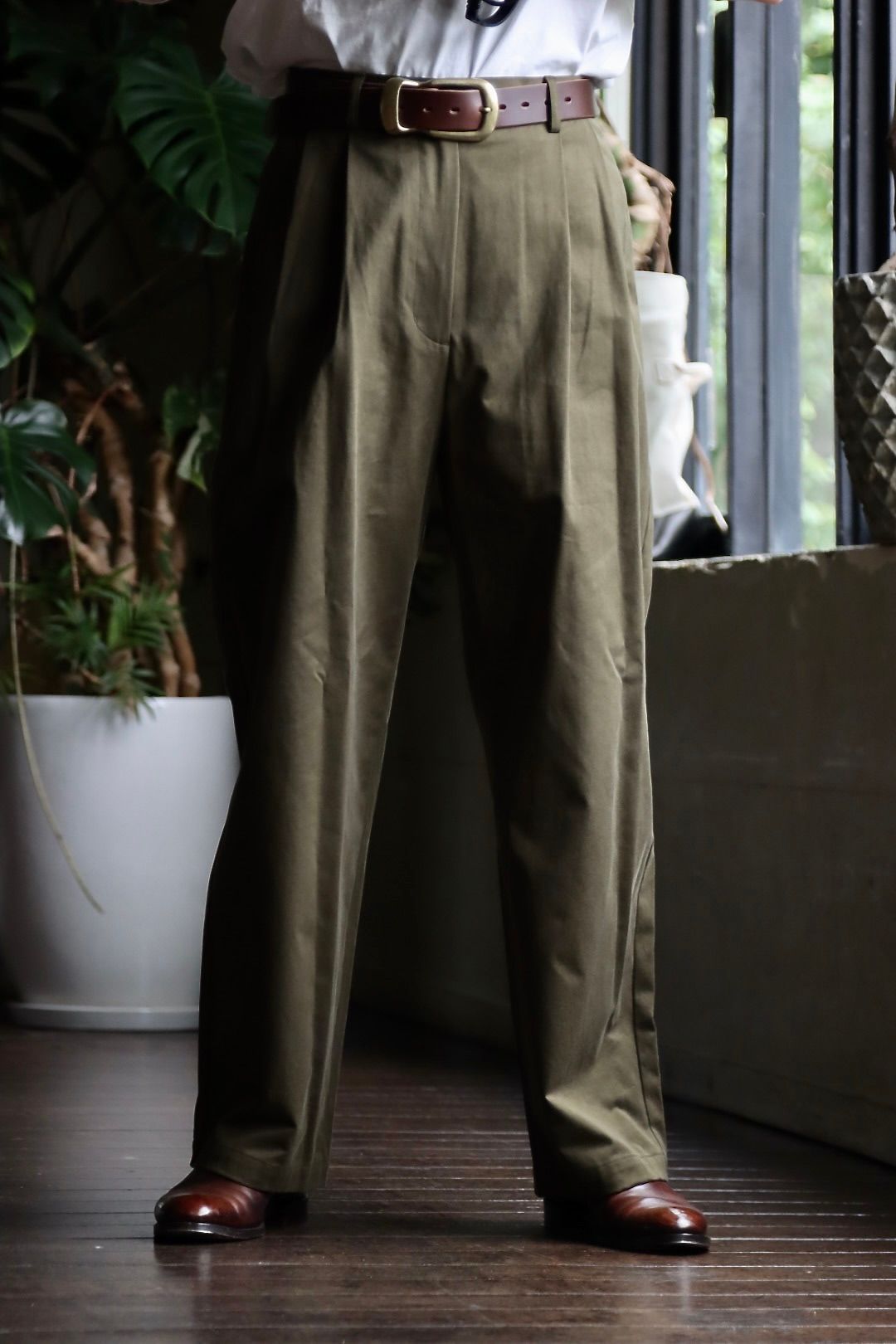 激安売り A.PRESSE アプレッセ Chino Trousers BLACK サイズ1