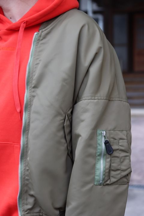 doublet VEGETABLE DYED MA-1(22SS13BL132) style.2022.1.15