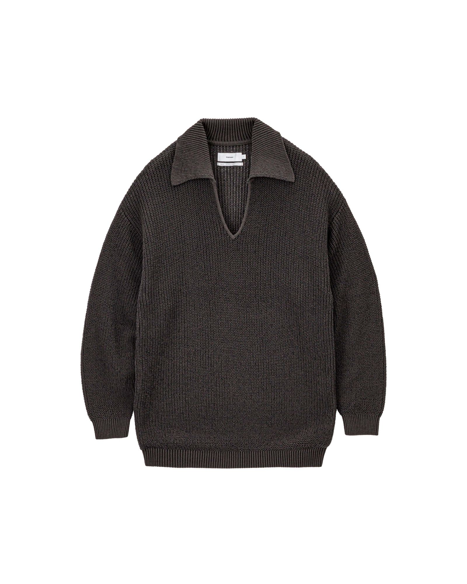 グラフペーパー26SS Coiled Wool Nylon Skipper Knit(GM261-80435)CHARCOAL☆2月28日(土)発売！