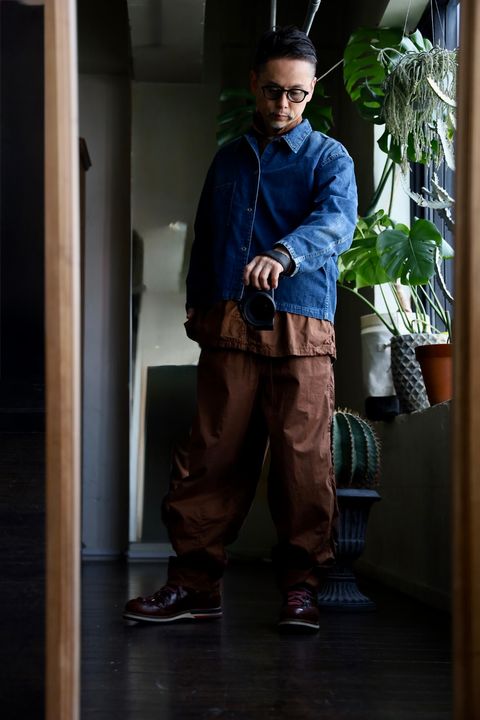 A.PRESSE US NAVY Denim Jacketスタイル
