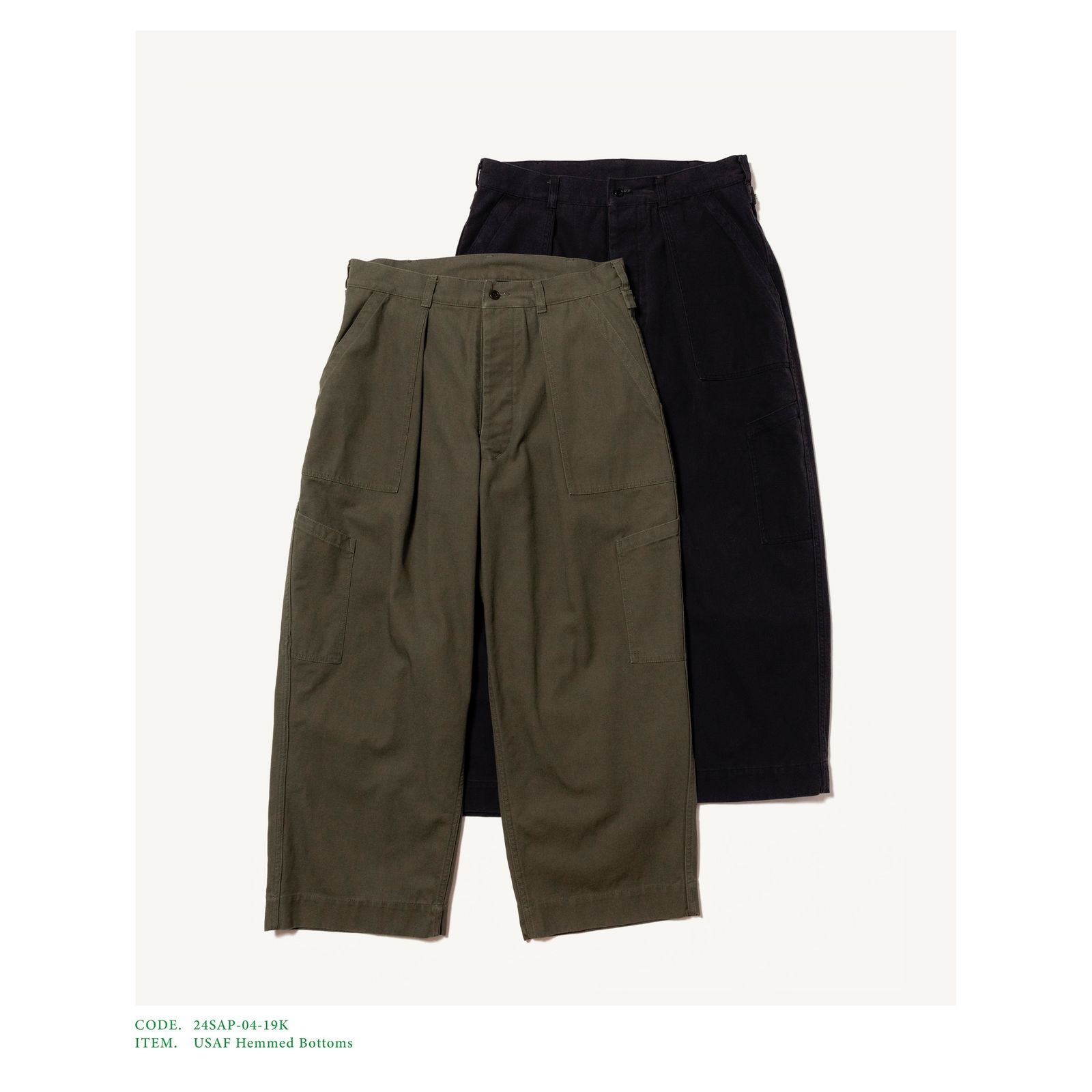 A.PRESSE - アプレッセ24SS USAF Hemmed Bottoms(24SAP-04-19K