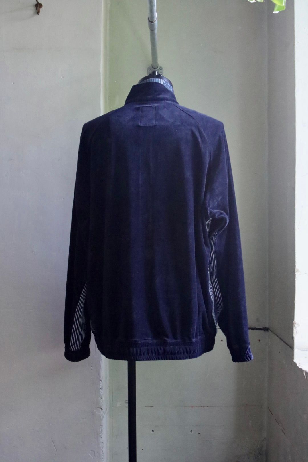 S.F.C 23FW VELOUR TRACK JACKET(SFCFW23CS06)Navy
