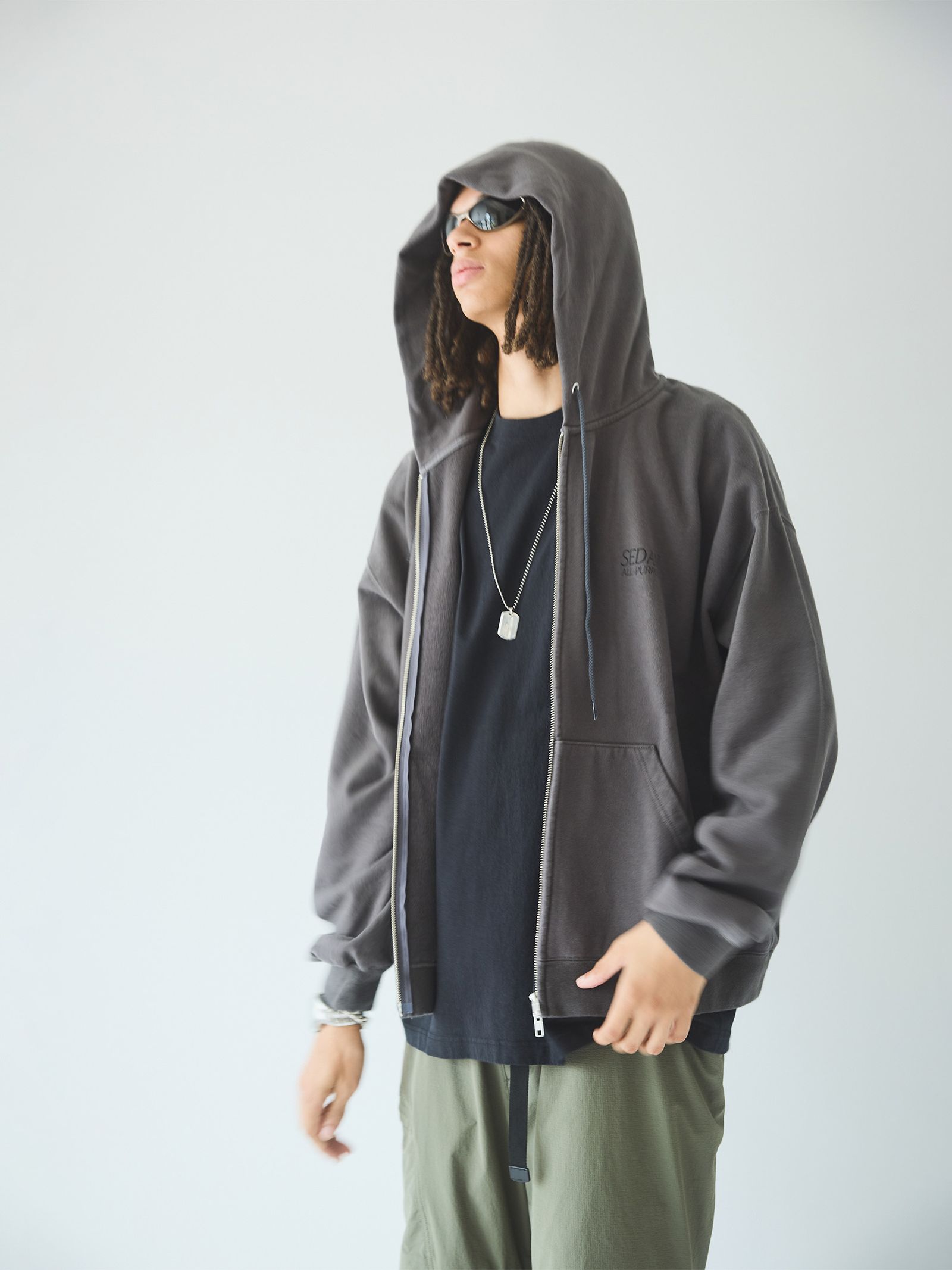 セダンオールパーパス SS24 OG Logo Full Zip Hoodie (SD24S-CT01)Charcoal