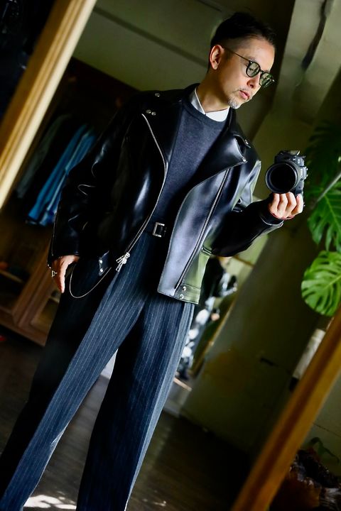 A.PRESSE Double Riders Jacketスタイル