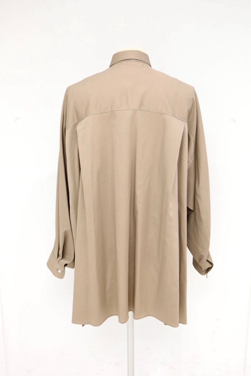 グラフペーパー Women's 26SS  Silicon Poplin Deep Slit Regular Collar Shirt(GL261-50183)TAUPE☆2月28日(土)発売！