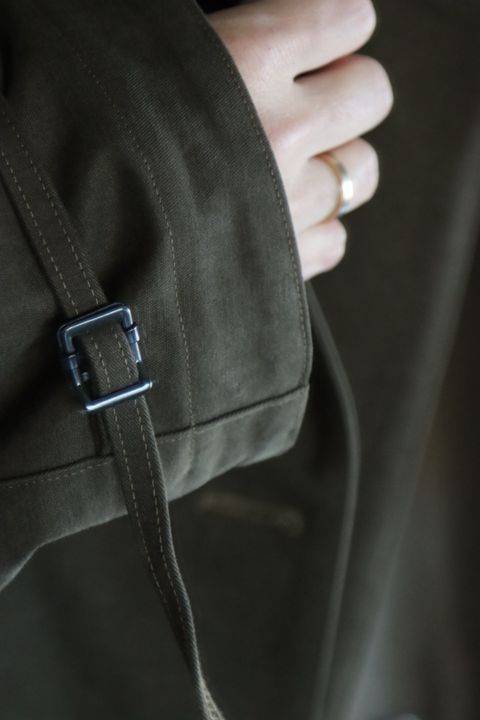 A.PRESSE Motorcycle Half Coat"OLIVE"style.