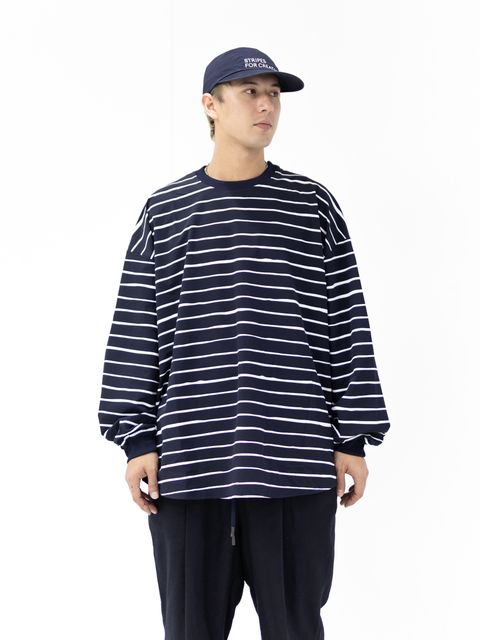 S.F.C 2026FW エスエフシー SUPER BIG LS TEE  (NYLON STRIPE) (SFCFW26CS06)Navy☆10月17日(土)発売！