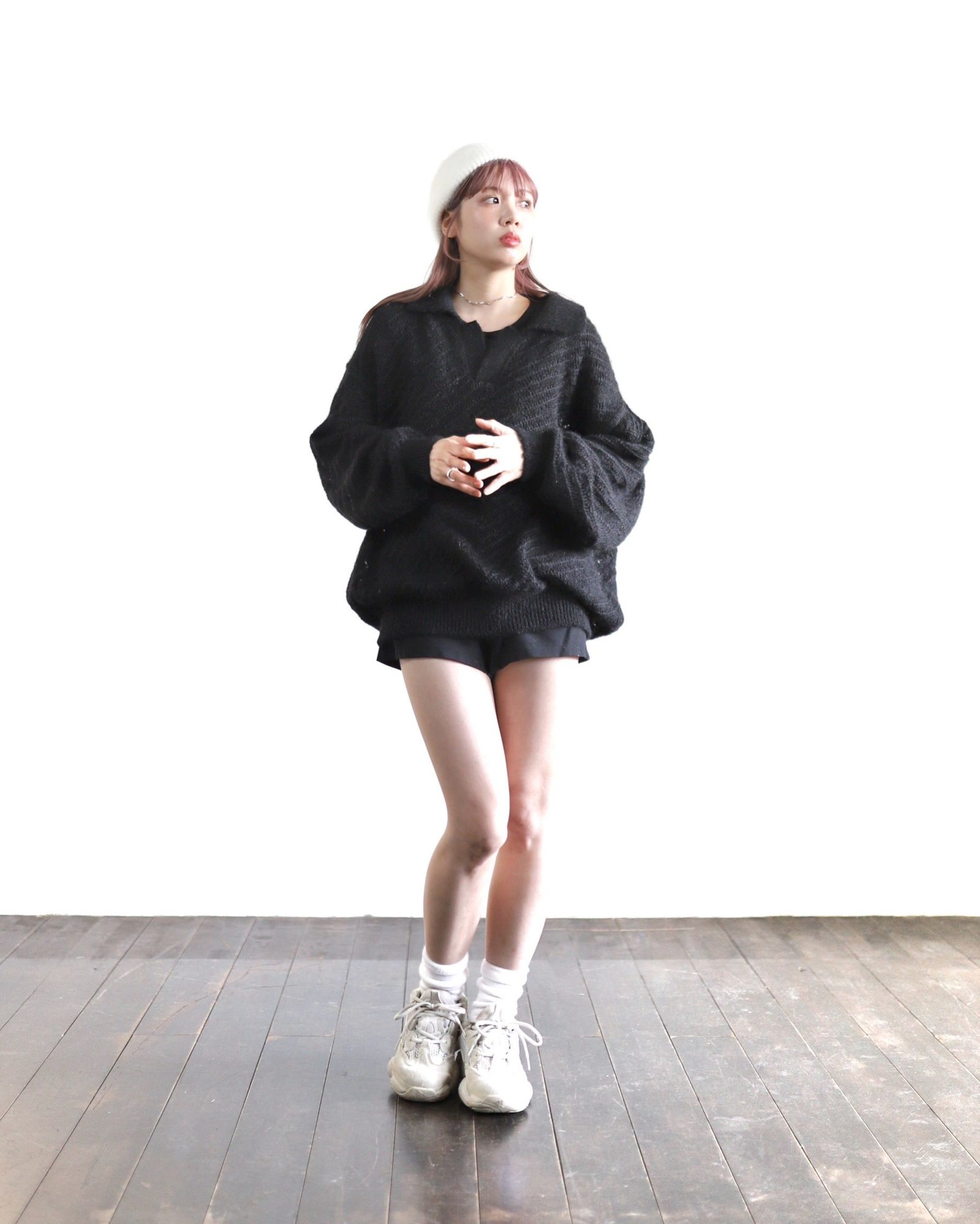 YOKE ヨーク24SS SILK MOHAIR PULLOVER SWEATER(YK24SS0671S)BLACK