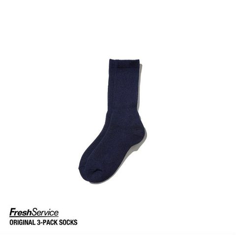 フレッシュサービス ORIGINAL 3-PACK SOCKS (NAVY)