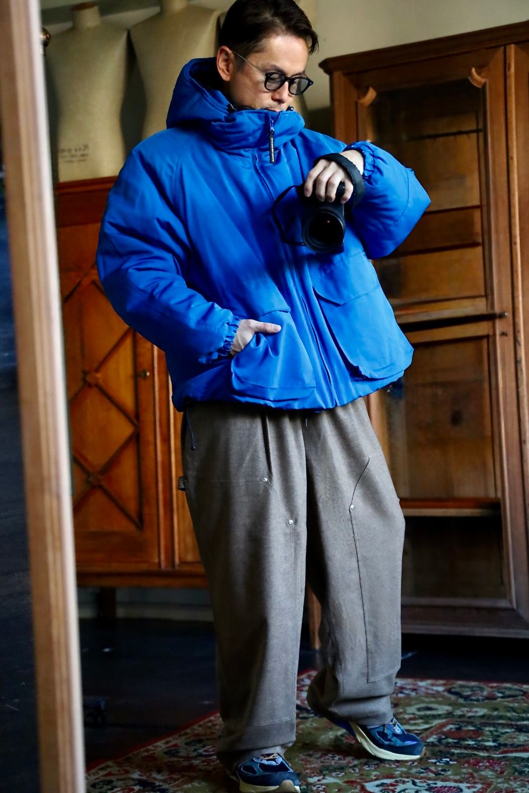 S.F.C 25FW エスエフシー CASHMERE WOOL DOUBLE KNEE PANTS(SFCFW25P08)Beige M