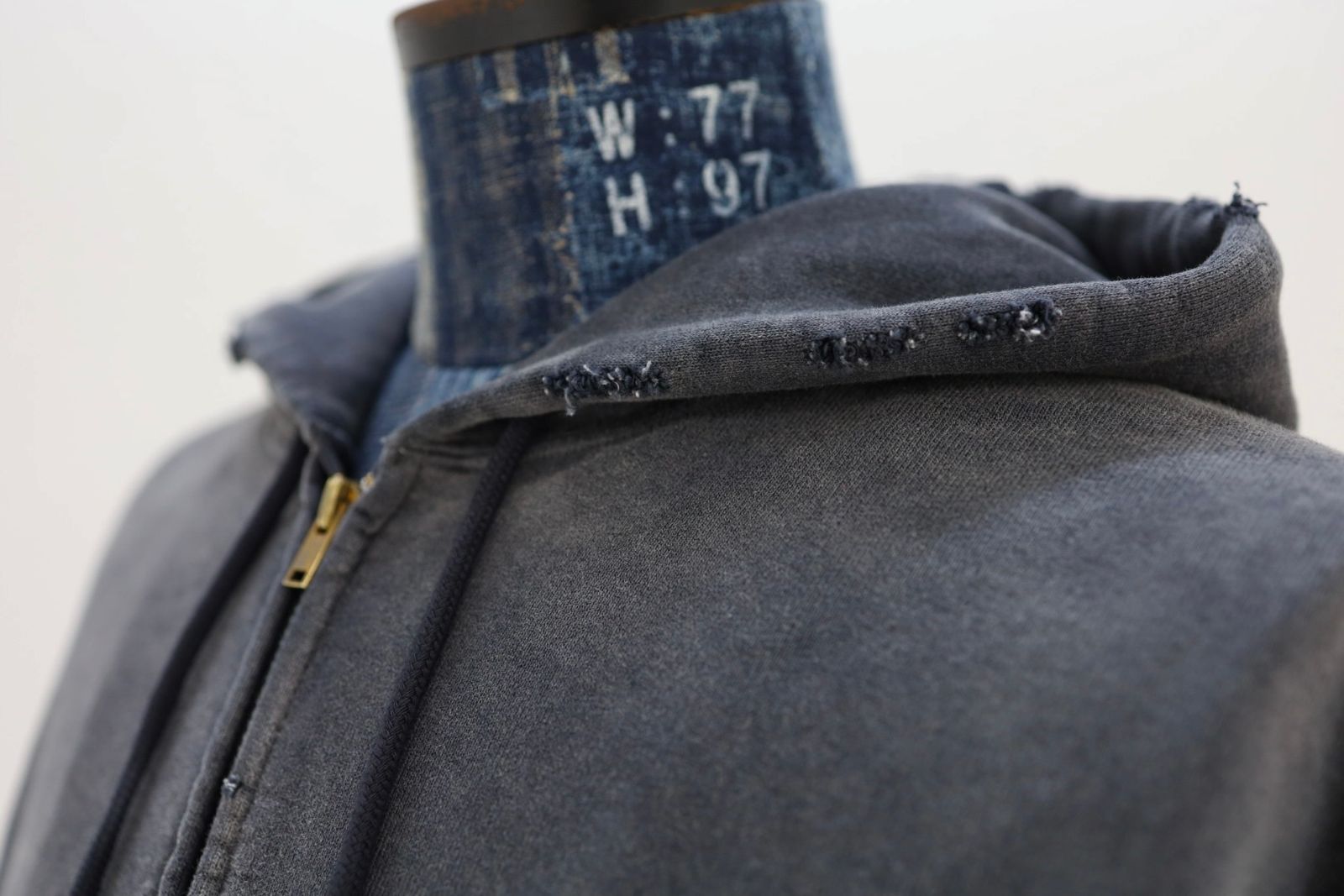 BOW WOW 26SS バウワウ VIETNAM ZIP HOODIE AGED(BW261-VZH) BLACK