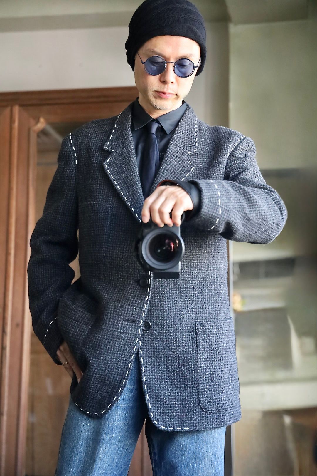 Yohji Yamamoto POUR HOMME パイロットニットキャップ