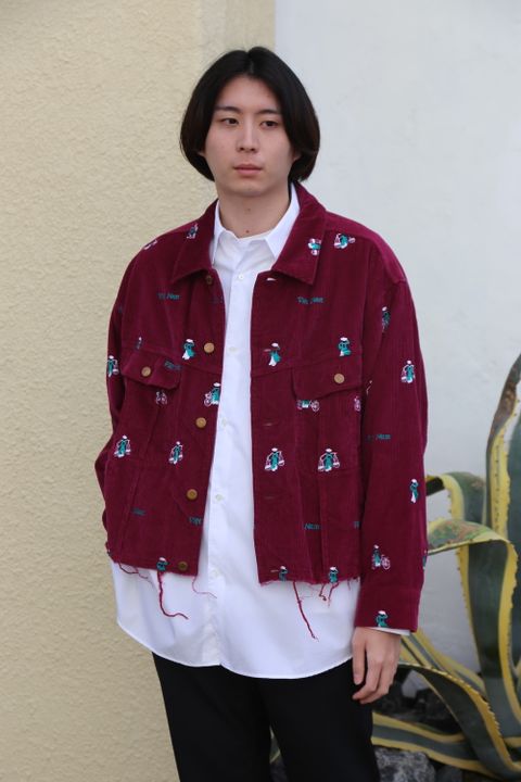doublet VETNAM EMBROIDERY COURDUROY JACKET PINK style.2020.11.22.