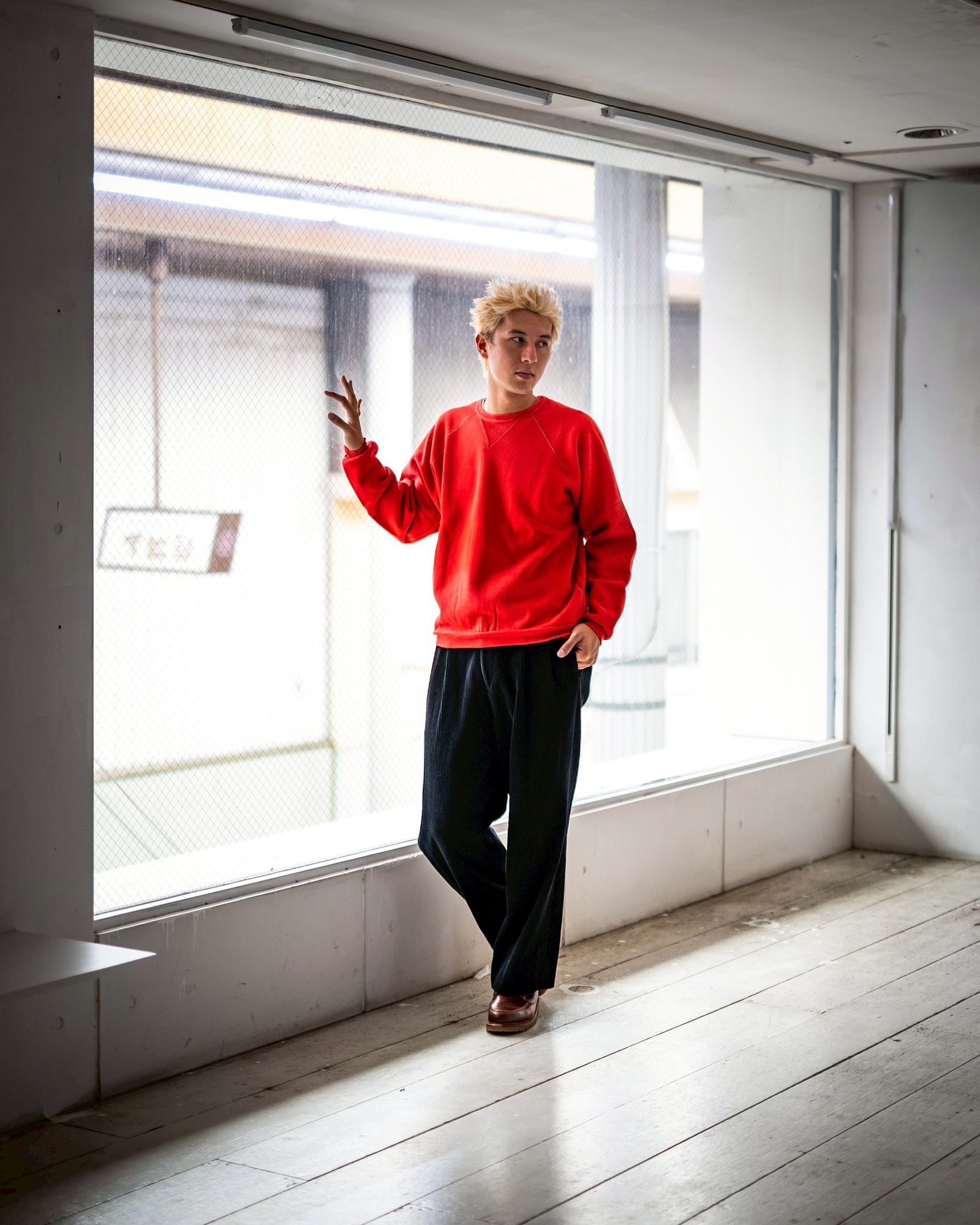 A.PRESSE  Vintage Double V Sweatshirt  (RED)  8月30日(土)新作発売！
