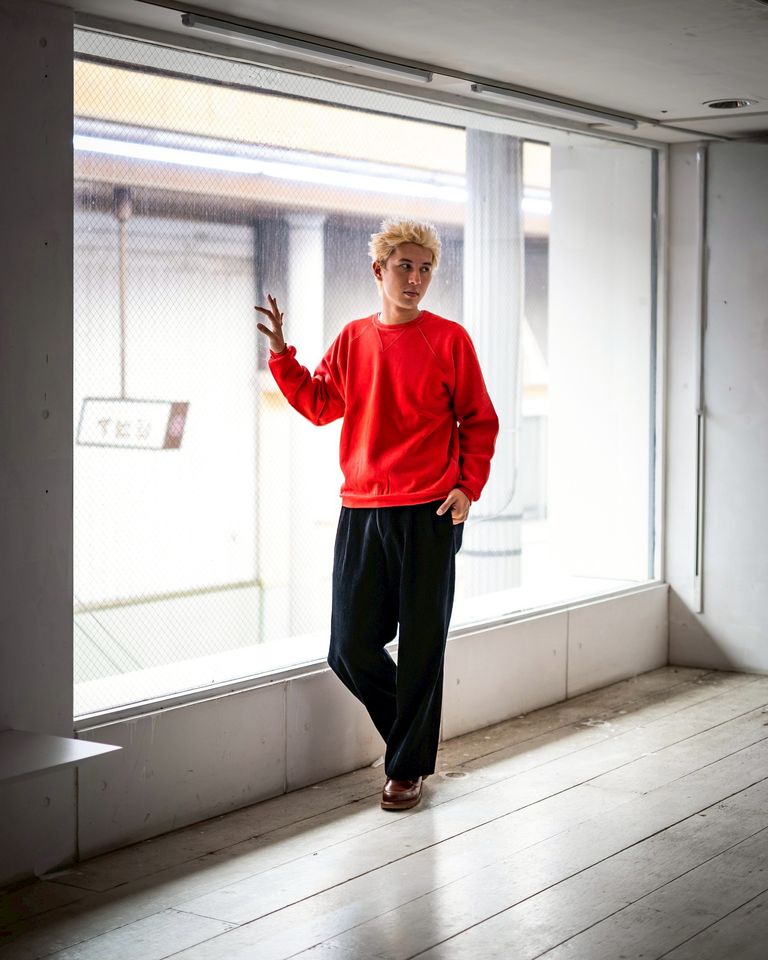 A.PRESSE  Vintage Double V Sweatshirt  (RED)  8月30日(土)新作発売！