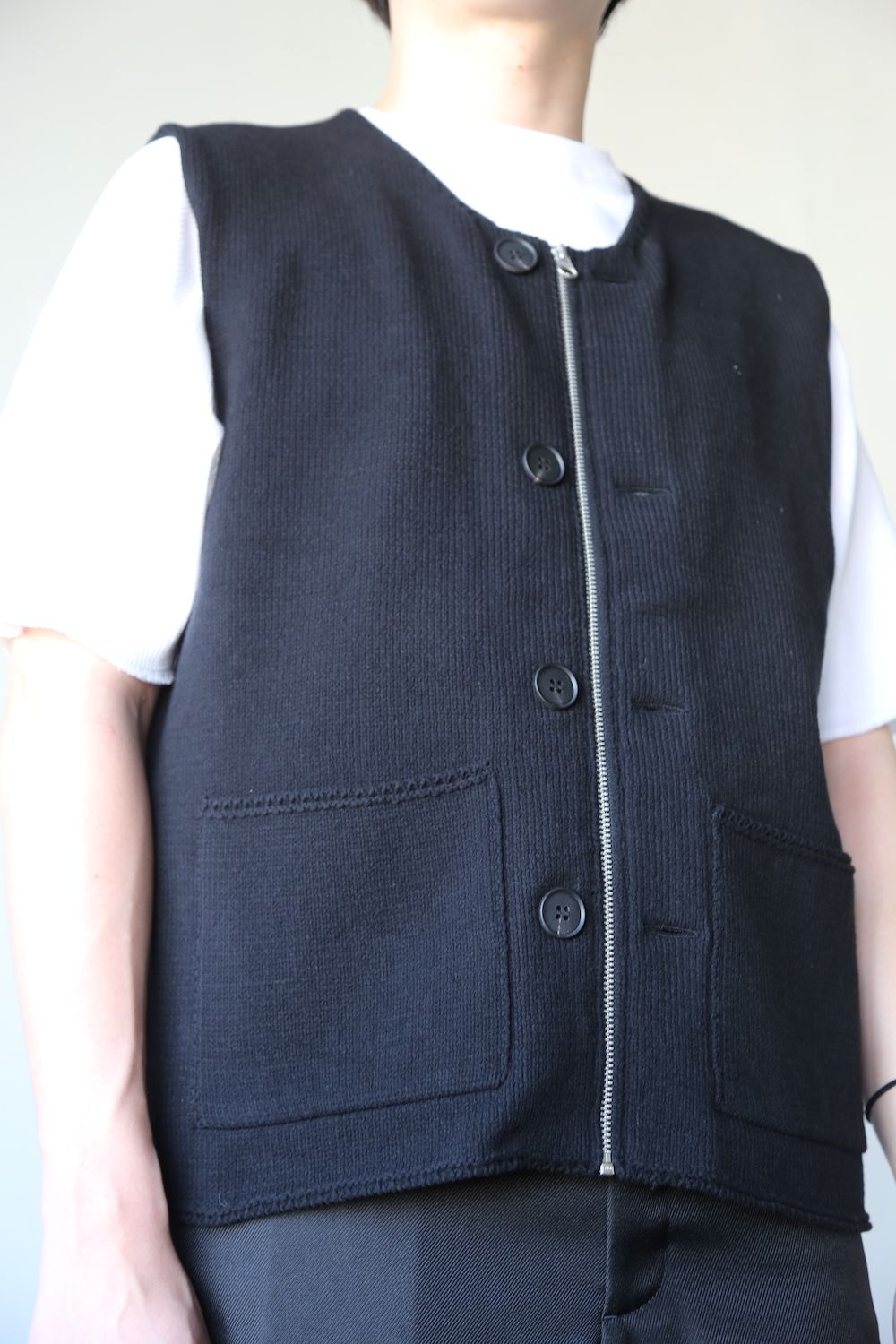 MATSUFUJI Modified Farmers Knit Vest style.2021.1.16. | 1498 | mark