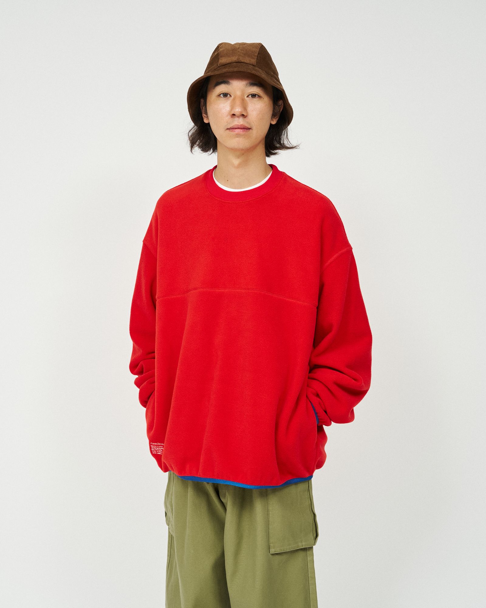 フレッシュサービス MICRO FLEECE CREW NECK PULLOVER(FSC253-70192)RED★10月18日(土)発売！