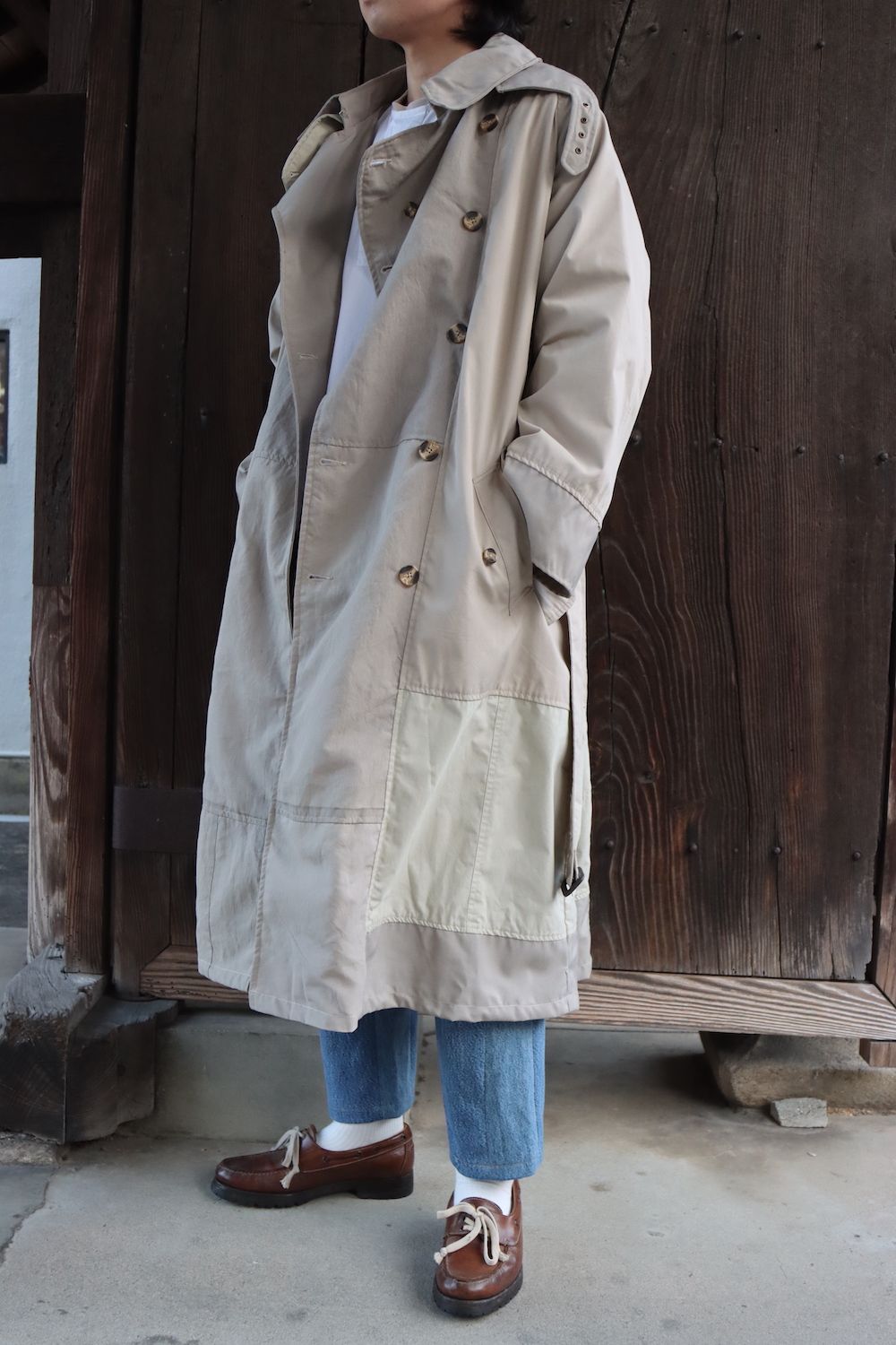 SEEALL RECONSTRUCTED TRENCH COAT(SAU23 CT601) MIX style. 2022.03