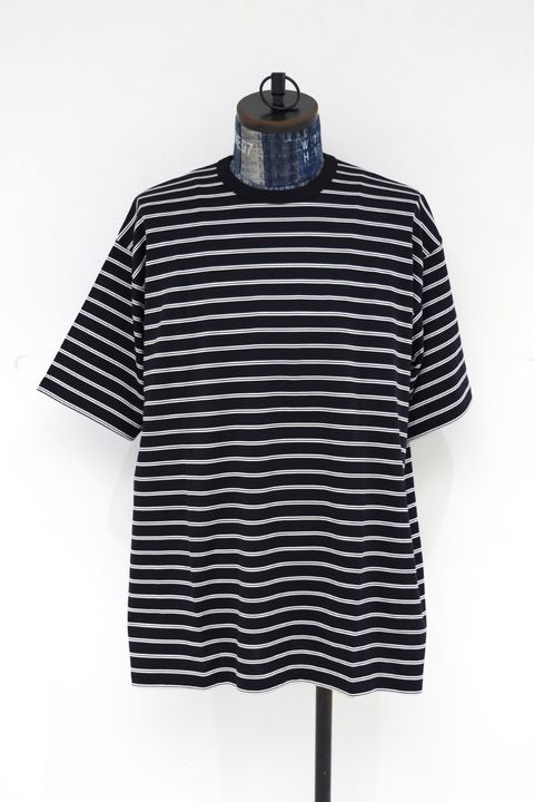 グラフペーパー26AW Tri Spun Border S/S Tee(GU263-70140B)BLACK×WHITE☆8月1日(土)発売！