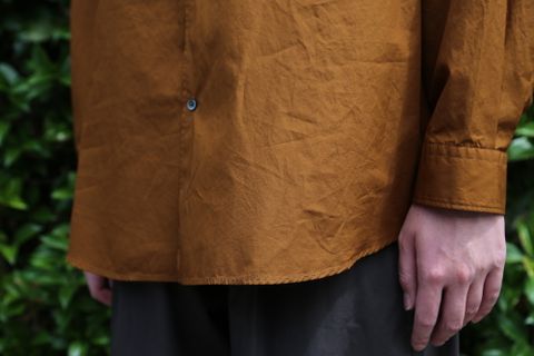 Graphpaper Broad L/S Oversized Regular Collar Shirt(GM212-50110B) style.2021.5.22