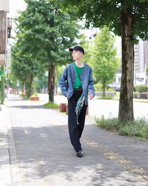 A.PRESSE アプレッセ 23AW Denim Engineer Jacketスタイル