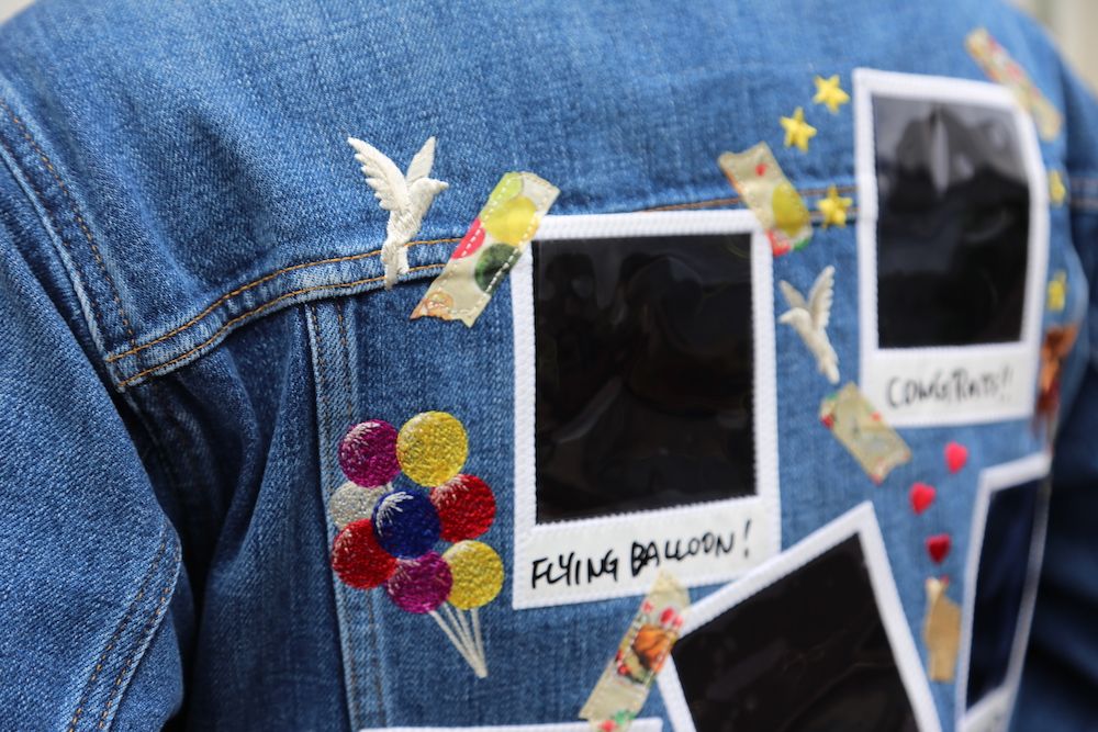 doublet MEMORIAL POLAROID DENIM JACKET(21SS06BL115) style. 2021.04.28.