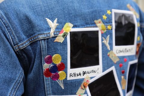 doublet MEMORIAL POLAROID DENIM JACKET(21SS06BL115) style. 2021.04.28.