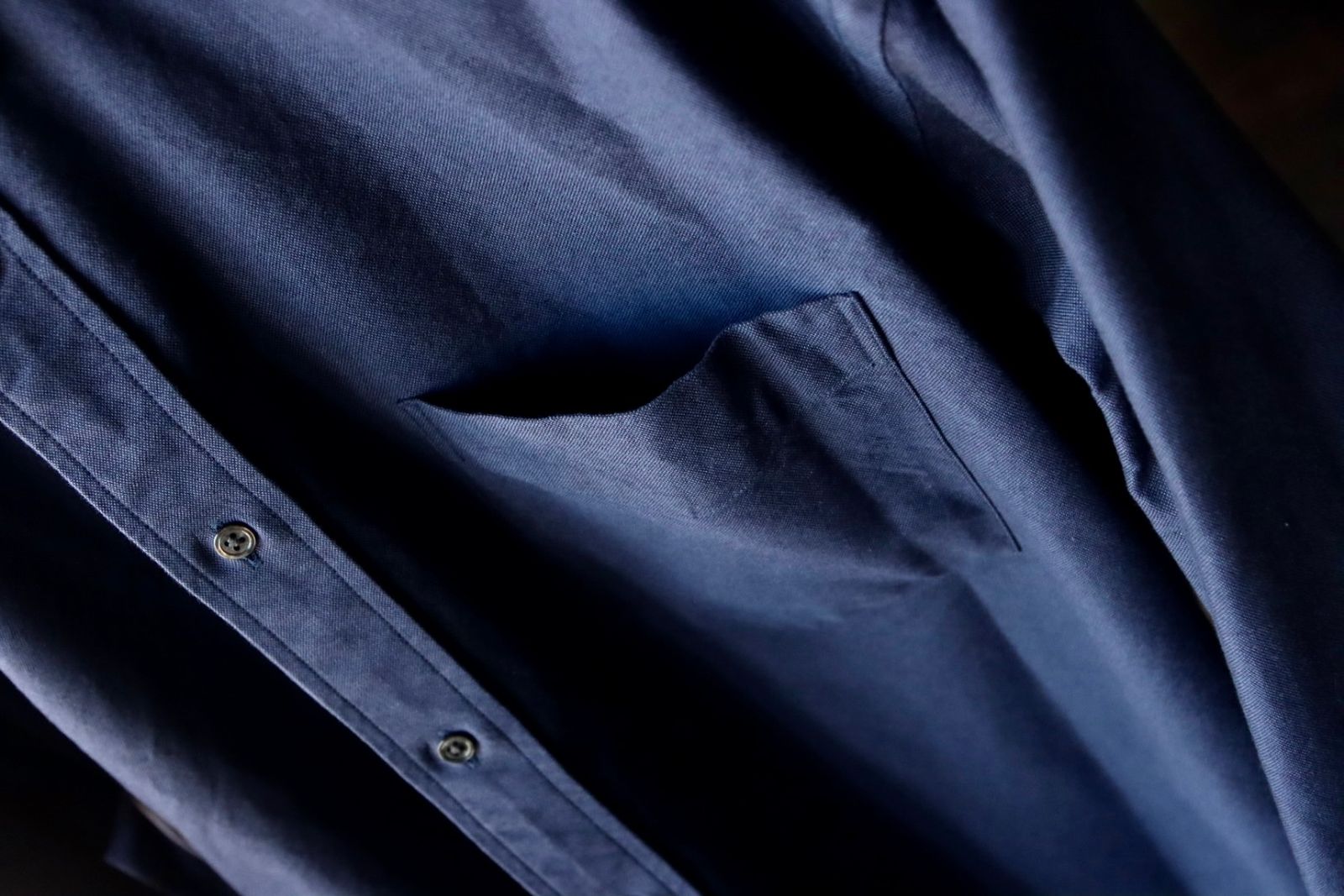 グラフペーパー24SS Oxford L/S B.D Box Shirt (GM241-50020B) NAVY