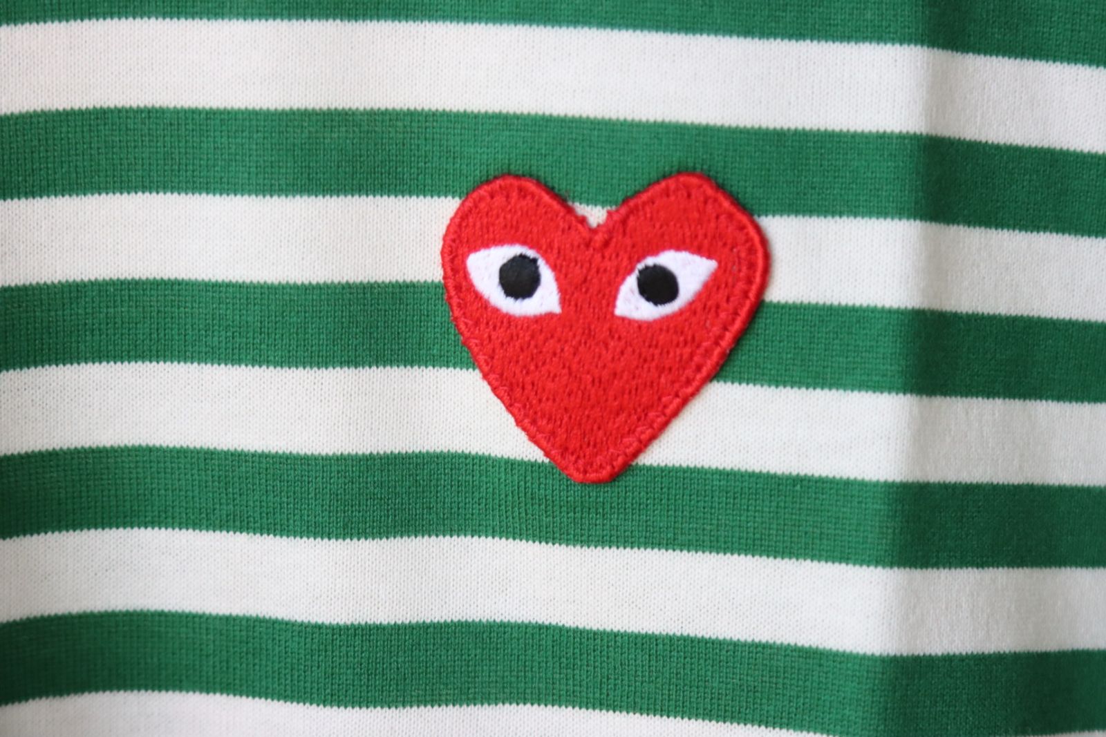 プレイコムデギャルソン ボーダーTシャツ (GREEN/WHITE)☆11月1日(土)再入荷！