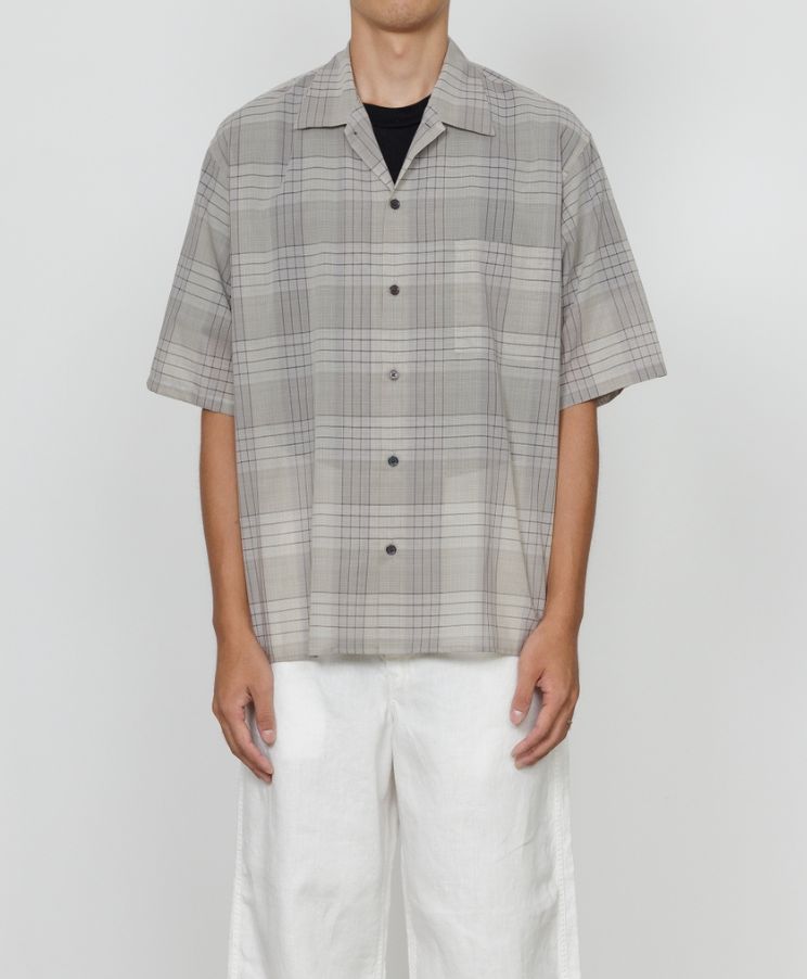 マーカ 26SS オープンカラーシャツ OPEN COLLAR S/S SHIRT(M26A18SH02B)SAGE CHECK☆新作発売！