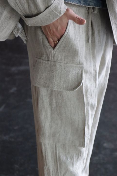 blurhms  22SS Linen Twill 5P Easy Pants"Natural"style.2022.2.8.