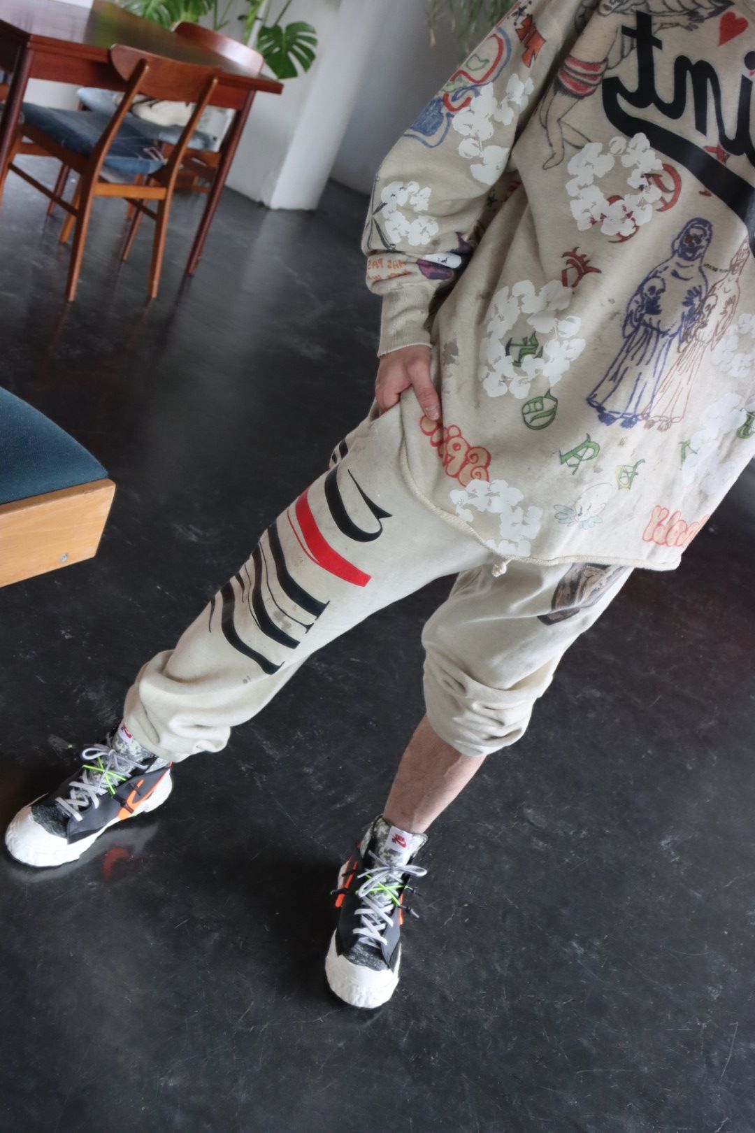 ©SAINT M×××××× ×DENIM TEARS SWING TOP"BLACK"L style.