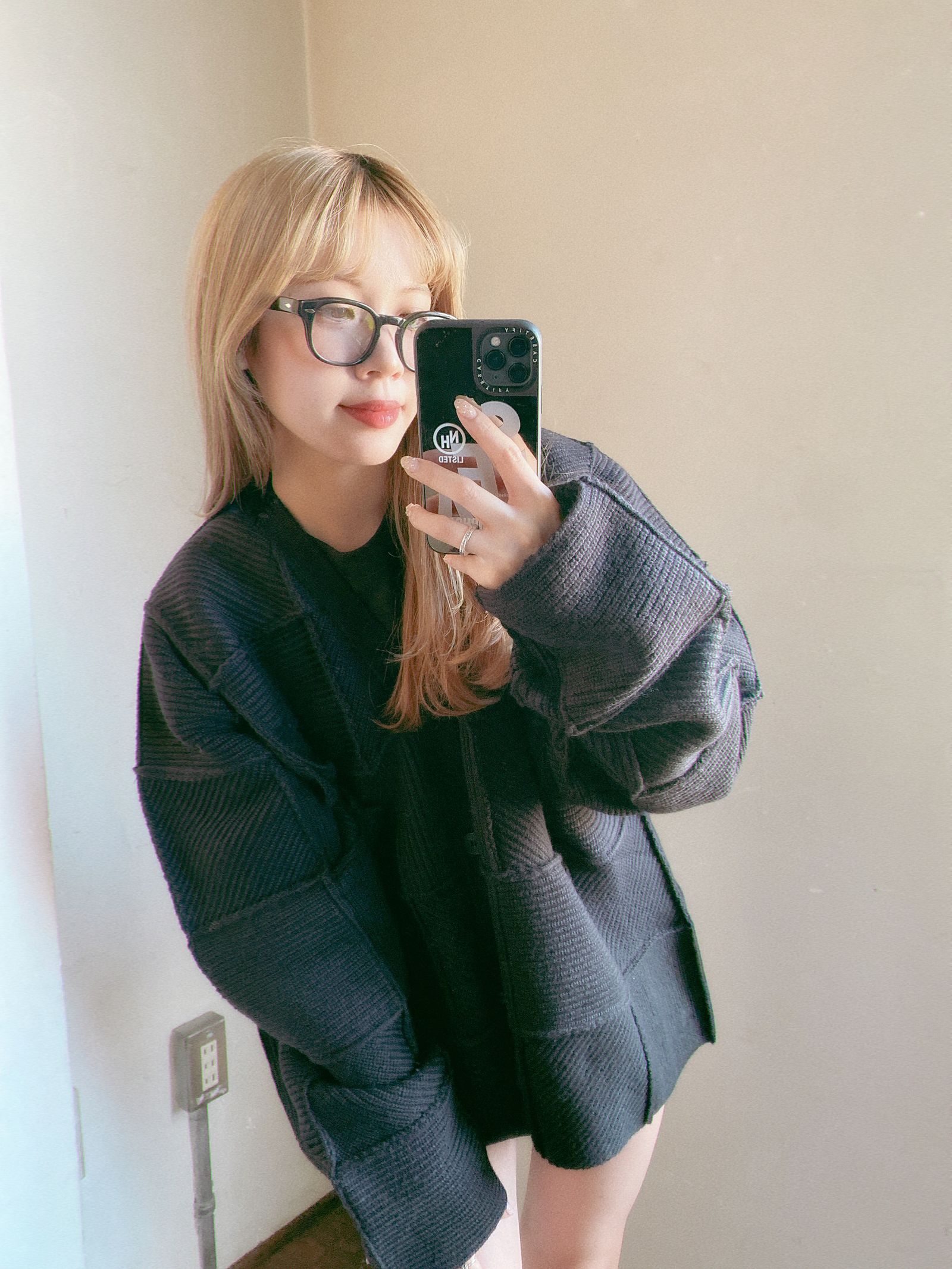 YOKE 24SS PATCHWORK RIB BUTTONED CARDIGAN style.2023.12.23