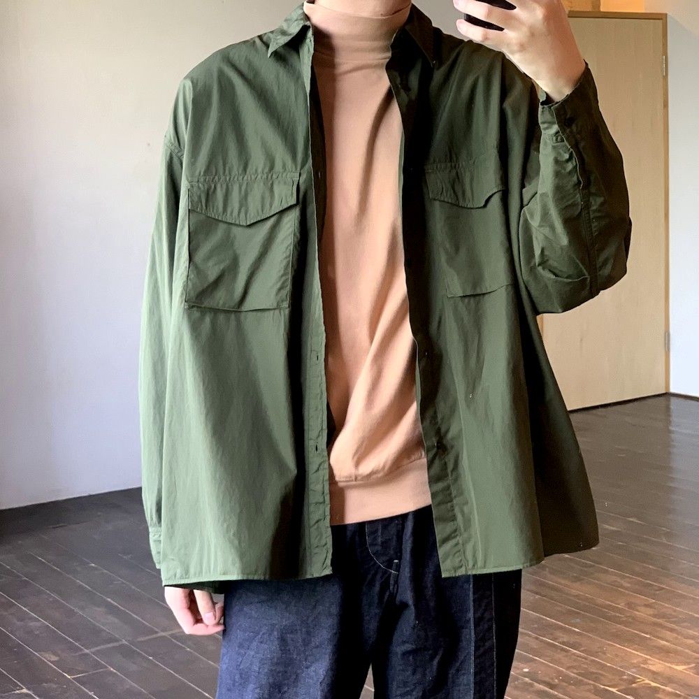 Graphaper Garment Dyed Poplin Fatigue Shirt style.2022.4.2