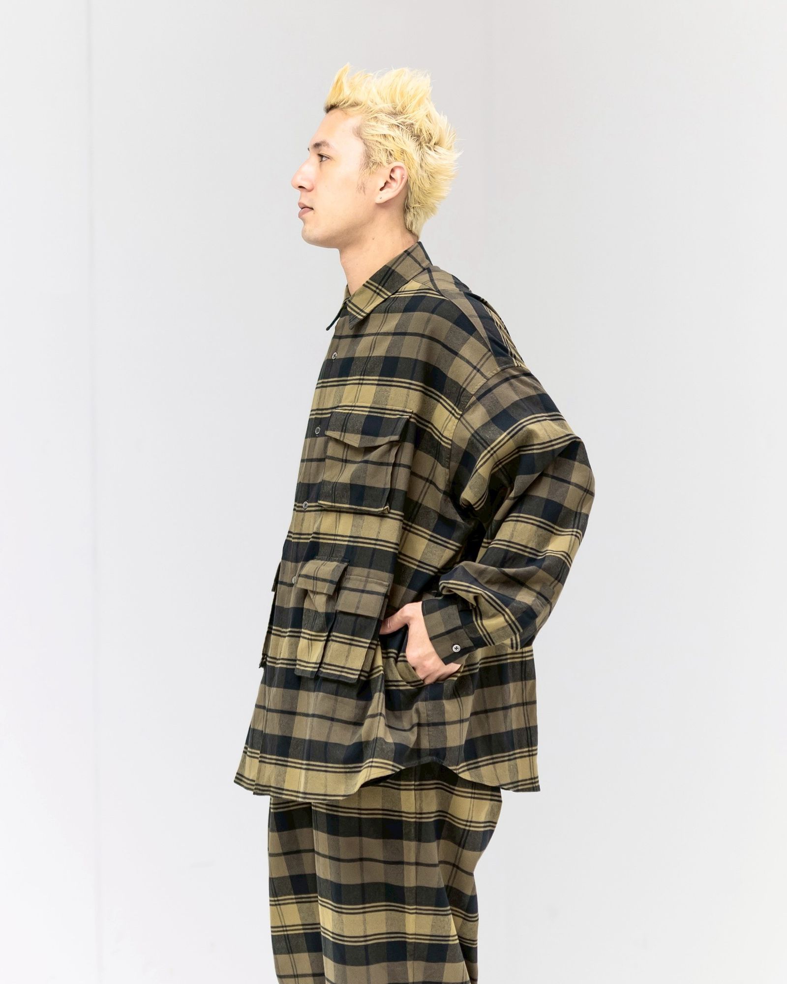 FreshService  FLANNEL CHECK MULTI POCKET SHIRT (BROWN) ☆11月15日新作発売！