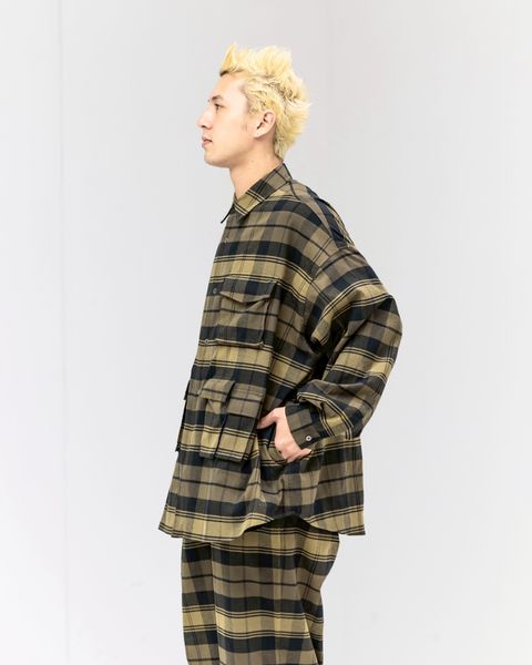 FreshService  FLANNEL CHECK MULTI POCKET SHIRT (BROWN) ☆11月15日新作発売！