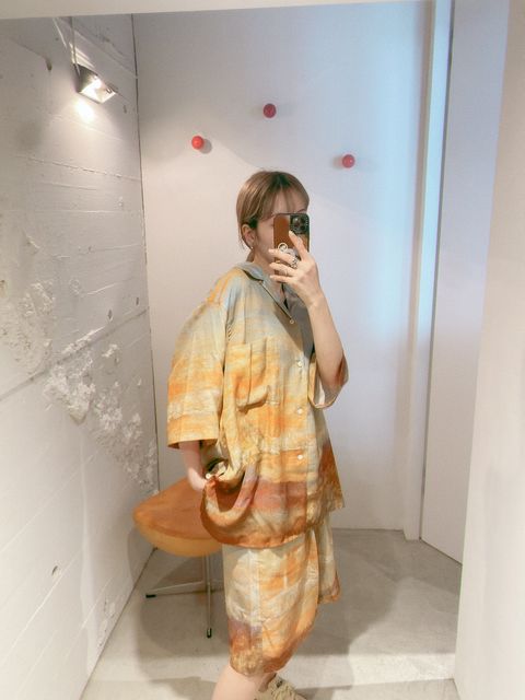 YOKE 新作LANDSCAPE PRINTED OPEN COLLAR SHIRT セットアップstyle.2024.5.4