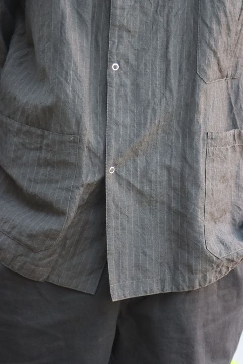 YOKE IN STRIPE SLEEPING SHIRT JACKET style.2022.5.4