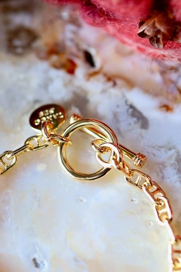 XOLO JEWELRY ショロジュエリー / Solid Anchor Link Bracelet -4mm-(XOB107)Gold☆12月19日(金)新作発売！