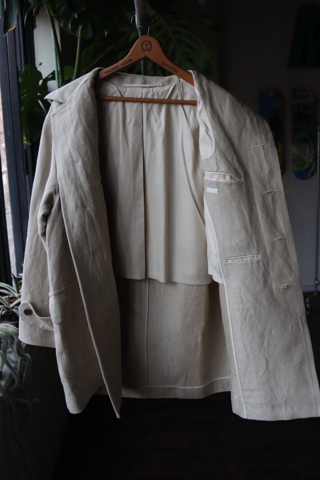アプレッセ23SSコート Linen Half Coat(23SAP-01-06H)BEIGE