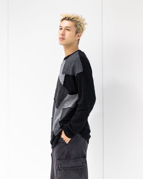 COMME des GARCONS HOMME ウールナイロン天竺パッチワークニット 10月3日(金)新作発売！