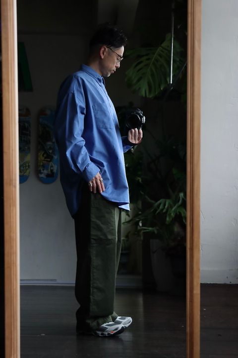 Graphpaper Oxford Oversized B.D Pullover Shirtスタイル