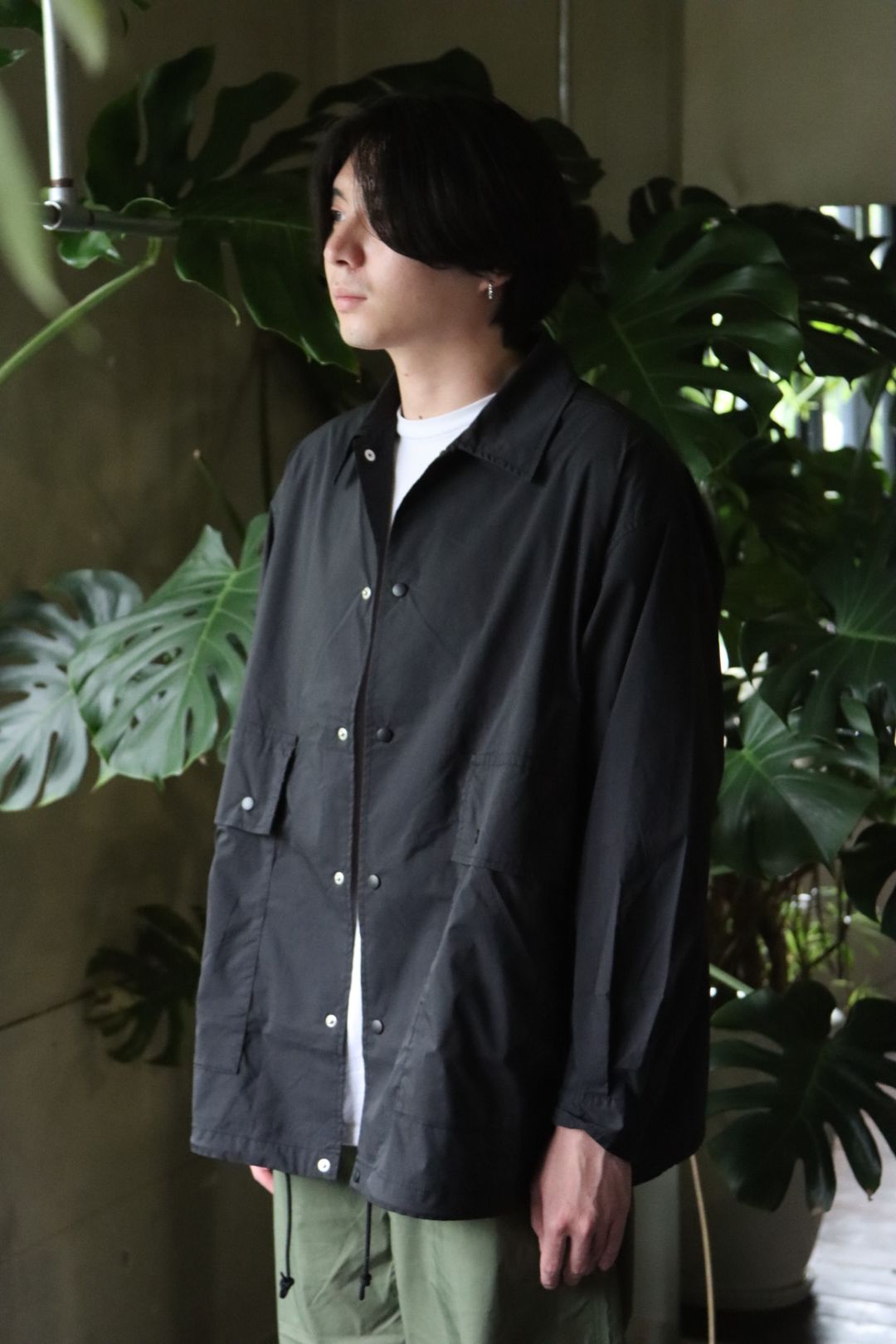 FrerhService SIDE POCKETS STRETCH OVER SHIRT style.2022.8.13