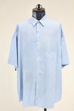 グラフペーパー SIDOGRAS S/S Oversized Regular Collar ShirtGM262-50029)SAX STRIPE☆6月6日(土)発売！