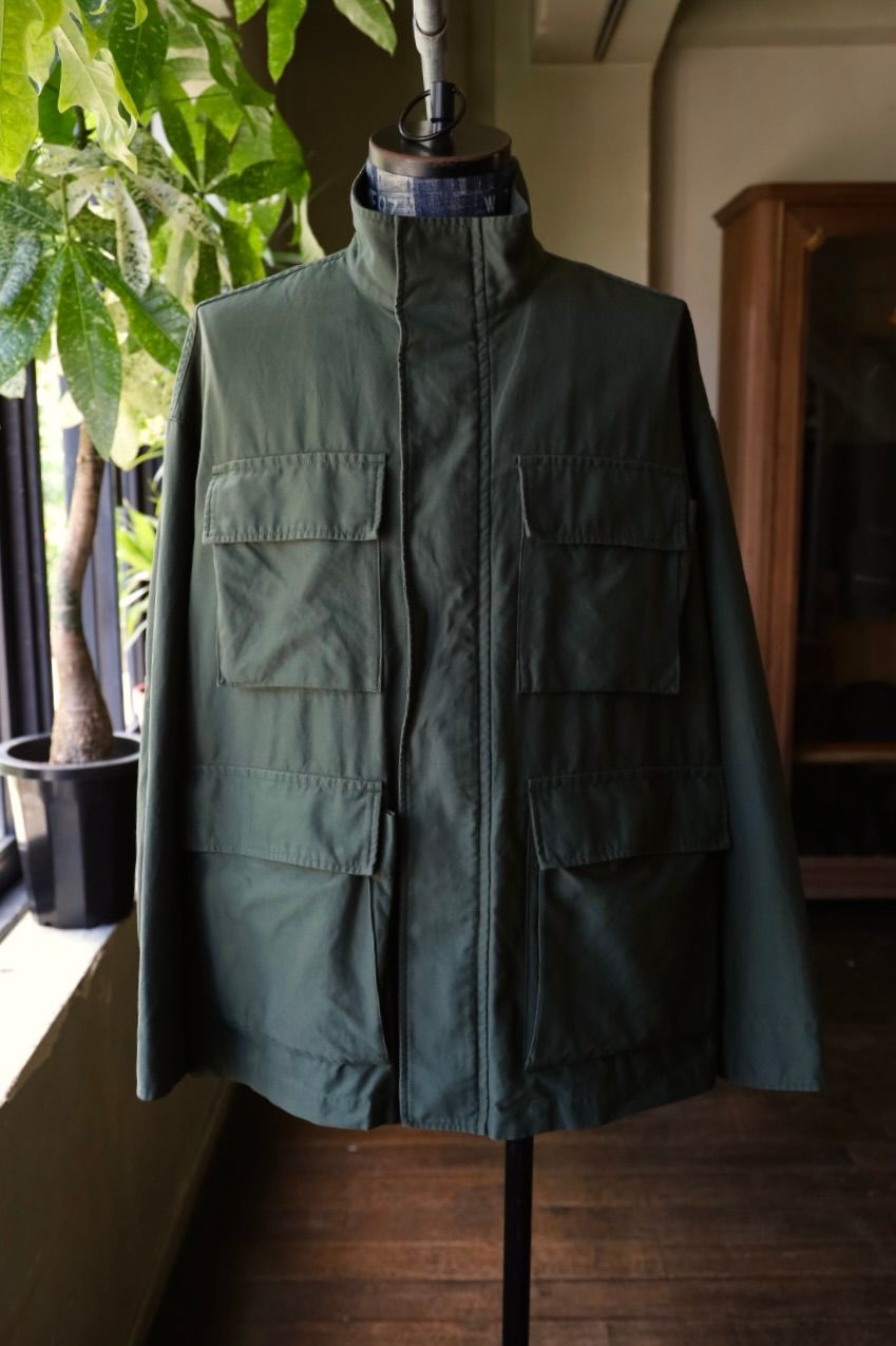 グラフペーパー 25AW Cotton Cupro Back Satin Military Jacket(GM253-30344)GREEN☆9月6日(土)発売！