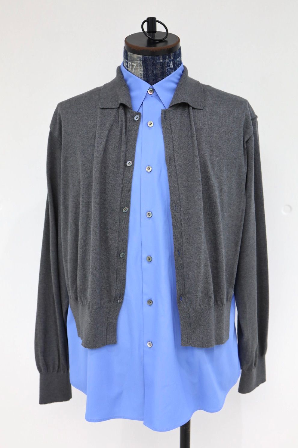 YOKE 26SS Connected Cardigan Shirt(YK26SS01248S)TOP GRAY
