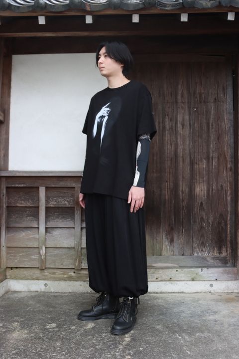 yohji yamamoto ULTIMA DENSE PLAIN STITCH WOMAN PRINT SHORT SLEEVES style.2022.1.30. ※2月2日発売